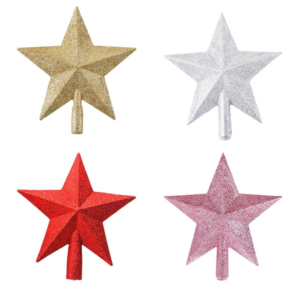 Christmas Tree Top Star Hanging Plastic Ornament Decorative Party Tree Topper for Christmas Home Window