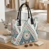  Bohemian Geometric Pattern Large Capacity Tote Casual Shoulder Bag for Daily Use