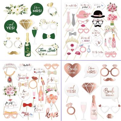 Accessoires photo "Future mariée" en feuille d'or pour les décorations de fiançailles, de mariage et d'enterrement de vie de jeune fille