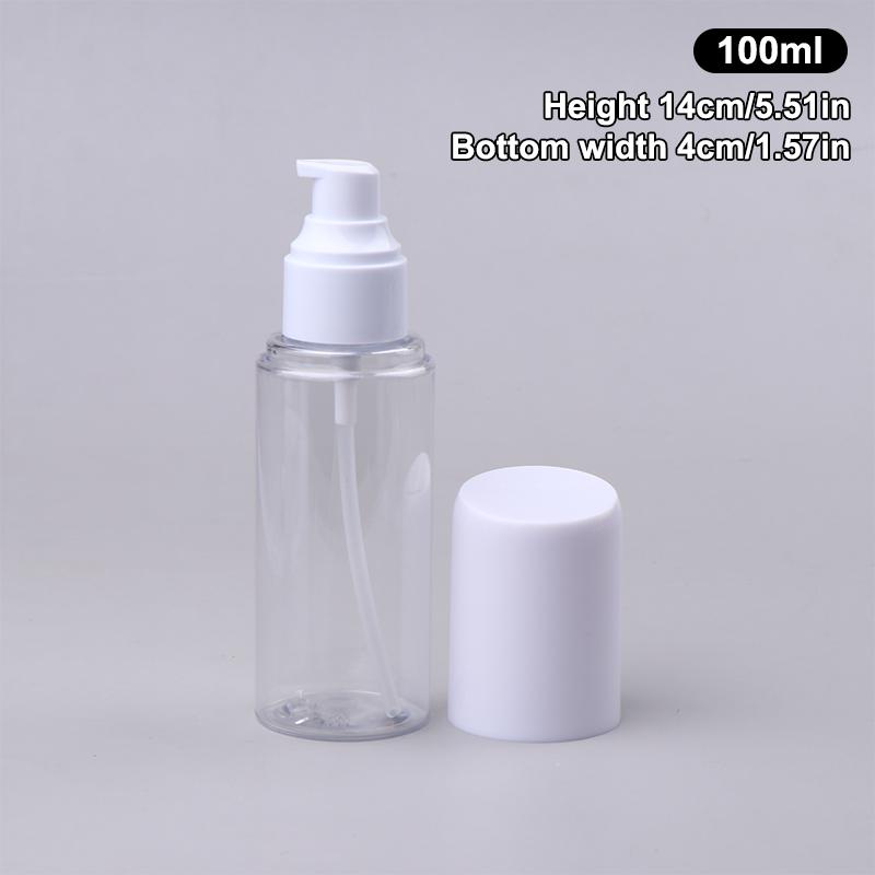100/120/150ml Travel-Sized Refillable Pump Bottles – Press-Type Dispensers for Lotion, Emulsion, and Cosmetic Storage