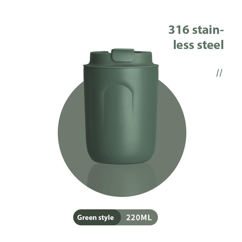 220 ml Nerezový mini šálek na kávu Láhev na vodu Netěsná autovakuová baňka cestovní izolovaná láhev termohrnek