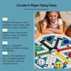Folding Round 6 Player Flying Chesses Game Set With Colorful Pieces Strategy Toy for Family And Friend Gatherings