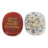 2pcs Polished Crystal Engraved Stones Thumb Stone Worry Stones Stress Relief