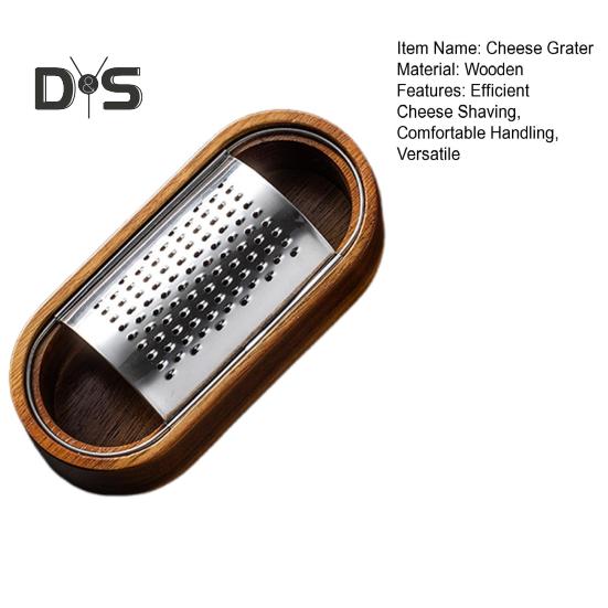 Ostrivjärn i rostfritt stål med trähandtag Vassa blad Effektivt ostrivningsverktyg för ost Choklad Frukter Handhållet rivjärn Skedrivjärn