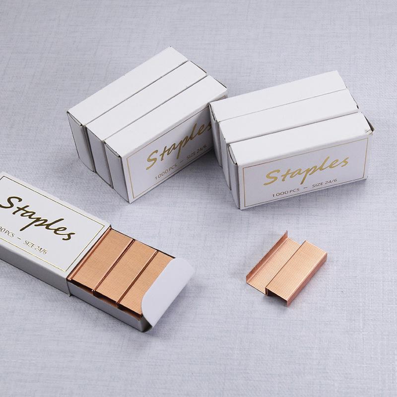 

Rose Gold Electroplated Large Stapler with 1000 Colored Staples