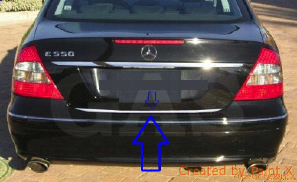 Mercedes E Class W211 Sedan CHROME TRIM ON THE LID
