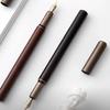 Luxury Retro Wood Bronze Fountain Pen Office Business Writing Art Calligraphy Ink Pens 0.5Mm School Student Stationery Gifts