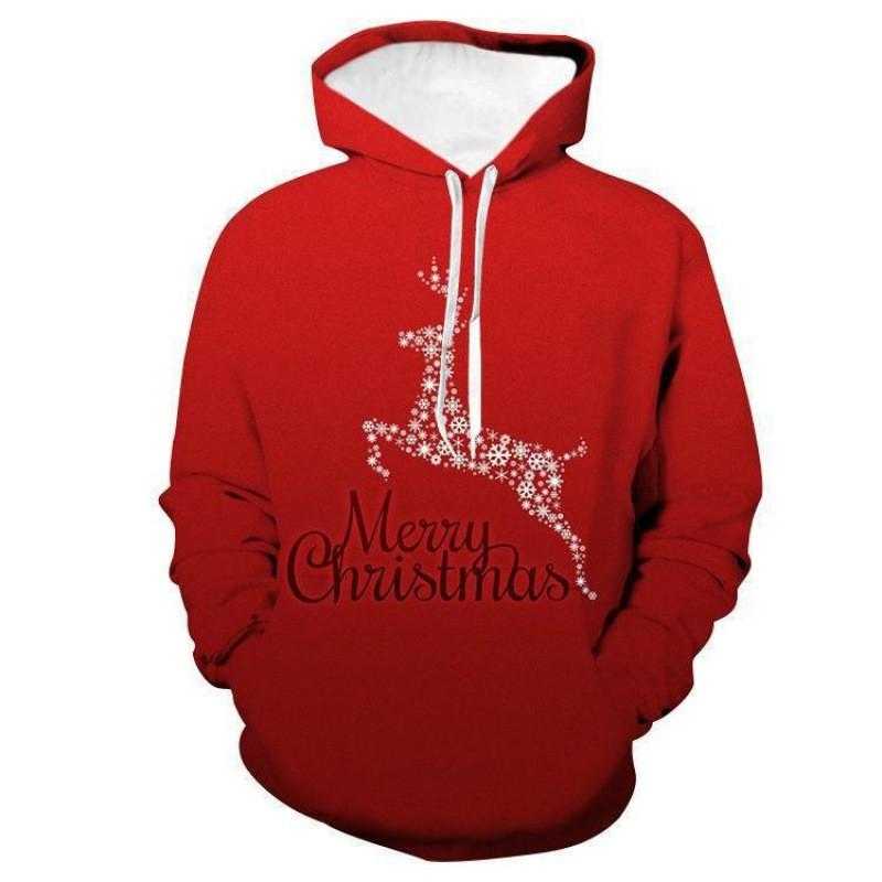 Christmas Halloween Cat Selfie 3D Print Hoodie Couples Casual Loose Fit