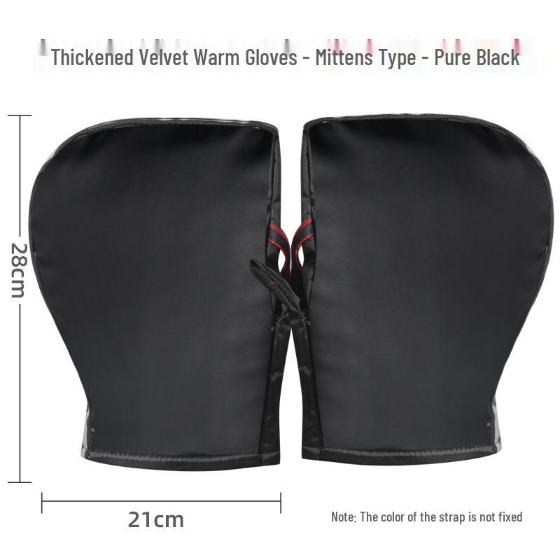 Winter Warm Waterproof Electric Scooter & Bike Handlebar Gloves - Windproof, Velvet Lined Motorcycle Covers