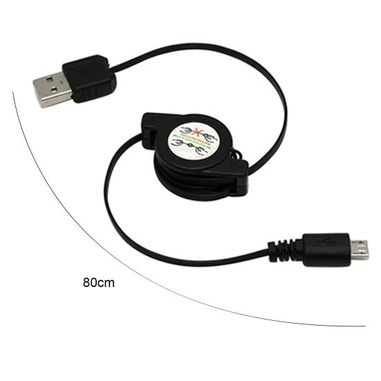 Retractable Micro USB USB 2 B A To Male Cable Sync Data Charger