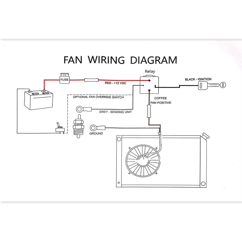 uxcell Electric Fan Relay Kit with 185'F ON-175'F Off Thread Inprobe 40A Radiator Electric