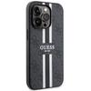 Étui pour iPhone 14 Pro Max Guess 4G Rayures Imprimées MagSafe Noir
