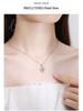 999 Sterling Silver Heart Pendant Necklace - Women's Luxury Clavicle Chain, Perfect for Christmas & Valentine's Day Gifts