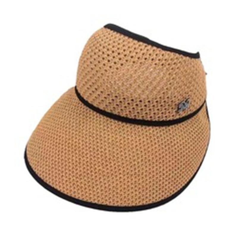 

Women Sun Protective Hat Wide Brims Straw Beach Hat with Foldable Packable Design Straw Hat for Travel Outdoor Activity хакі