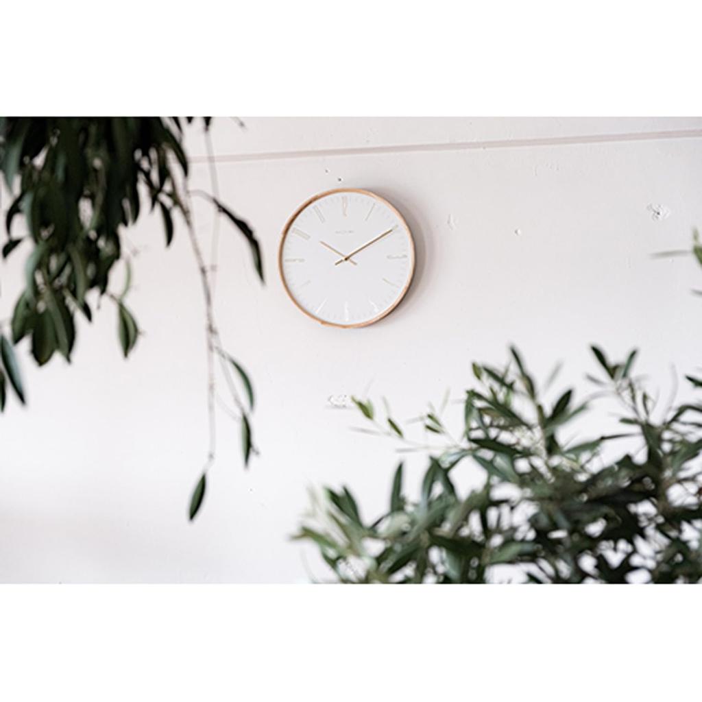 El Commune Wall Clock Thin M White NXT-J008