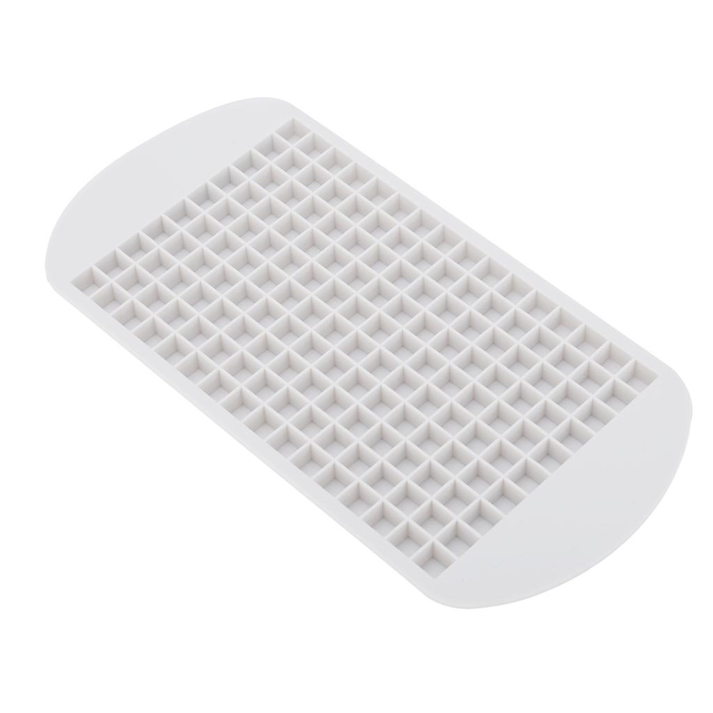 160 Grid Ice Tray Square Flexible Silicone High Temperature Resistant Mini Ice Cube Mold for Home RestaurantWhite