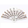 50 Metal Fan Shaped Charms Semicircular Pendents for Earrings Hairpin Jewelry Making Necklace DIY