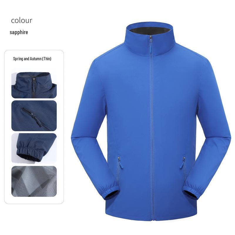 Personalized Windproof 3-in-1 Jacket: Solid Color, Custom Logo, Unisex Design, Thick Workwear