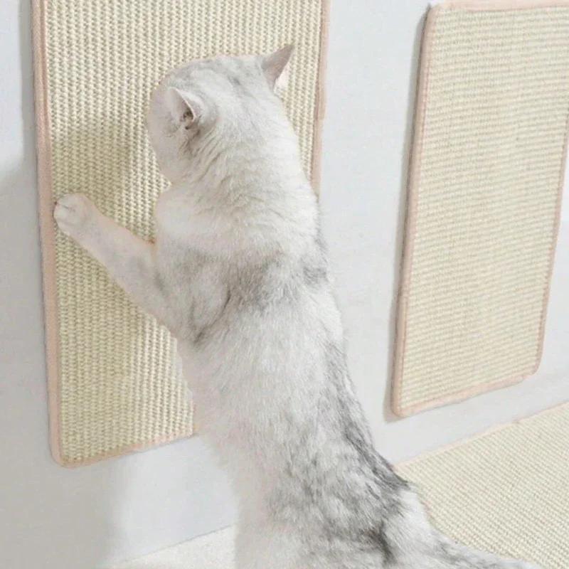 Pet Cat Scratching Board Natural Sisal Cat Scratcher Blanket Post Mat Pet Toy Protecting Furniture Sofa Cushion Pet Supplies