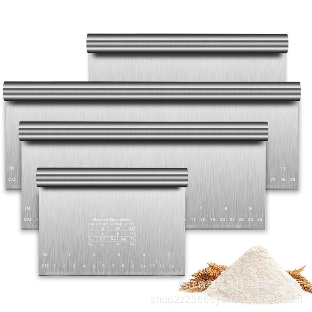 Stainless Steel Dough and Nougat Cutter with Scale for Baking