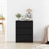 Sideboard in Black Oak Look 60 x 35 x 76 cm Engineered Wood