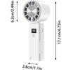 Portable Handheld Fan Desktop USB Rechargeable Foldable Fan For Real Time Display Power Cooling with Adjustable