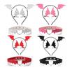 Girls Hair Clips Gothic Halloween Cosplay Devil Wing Hairpin Headband Punk Hair Jewelry Unique Black Headwear