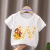 The Lion King Cute Simba Letter A B C Name Print Kids T-Shirts Girls Clothes Baby Boys Short Sleeve T Shirt Summer Children Tops
