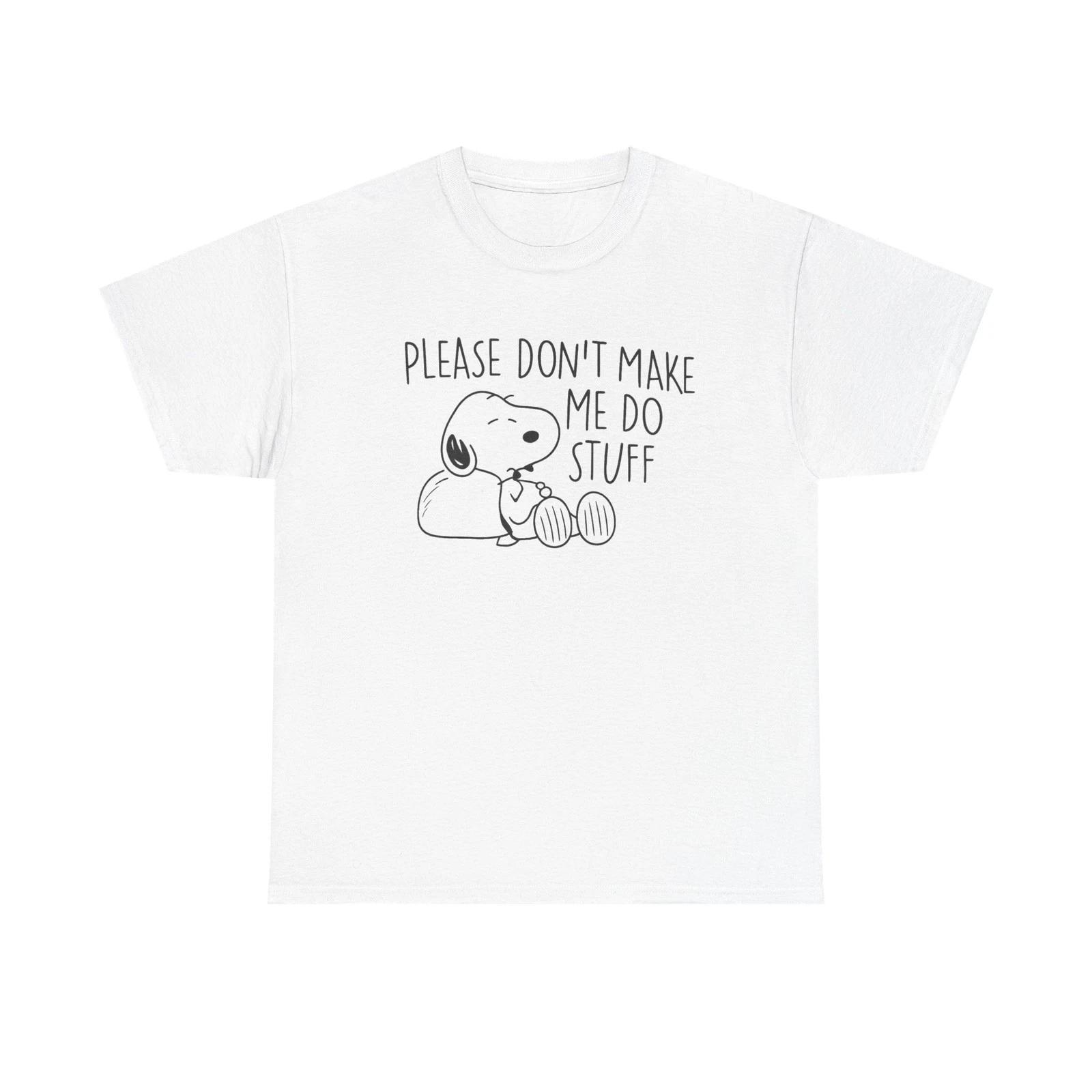 Peanuts Dont Make me do Stuff White Tee-Tshirt XL