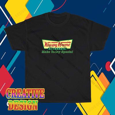Nuova T-shirt Gildan Krispy Kreme Logo Divertente Taglia dalla S alla 5XL