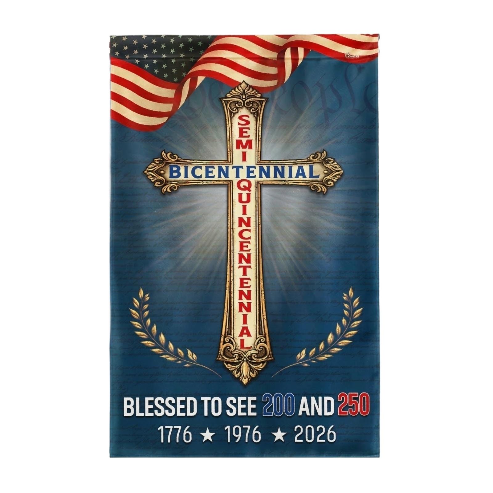 

250th Anniversary Garden Flag, Single Sided One Size