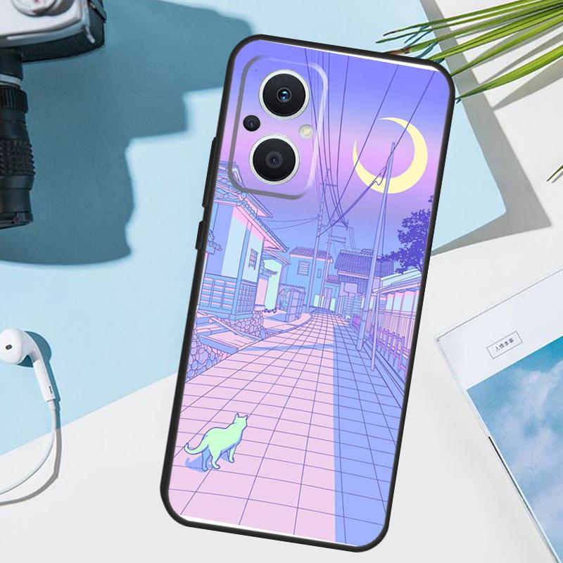 Pastel Japan Kyoto City Cover For OPPO Reno 11 Pro 10 12 13 14 14F 13F 12F 11F 7 8 Lite OPPO Find X6 X5 X8 X9 Pro Case