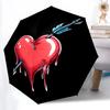 1pc Heart with Arrow Automatic Open/Close Folding Umbrella - Compact 8-Rib Design, Daily Use, Perfect Gift for Friends & Family Yy251124207