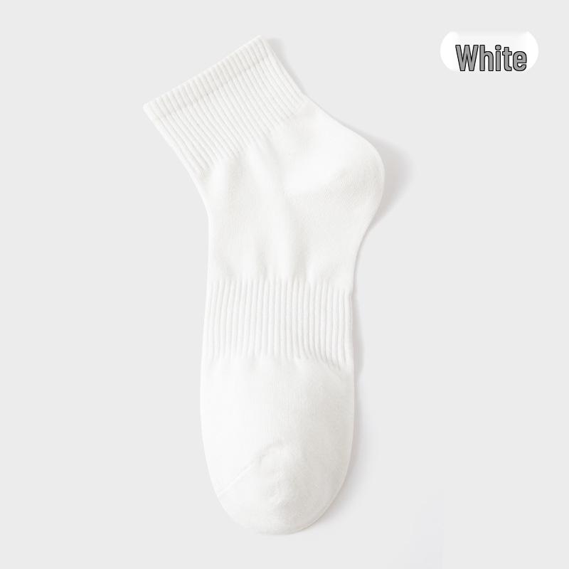 

Мужские весенне-летние носки до середины икры из гребенного хлопка - Не скатывающиеся, Устойчивые к запаху, Утолщенные спортивные носки (Твердый цвет) One Size белый