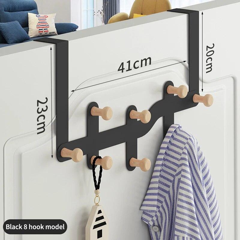 Modern Fashion Door Back Hook Bedroom Porch Free Punch Coat Hook Bathroom Door Hook Towel Rack Metal Hook