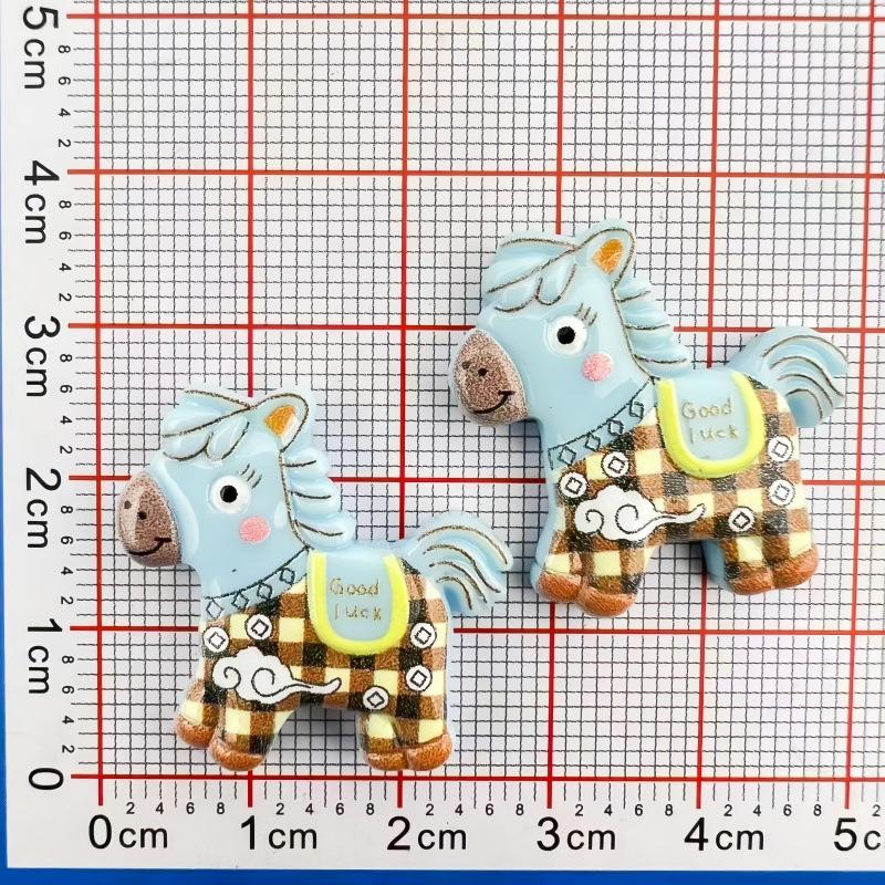 10Pcs Cartoon Diy Resin Accessories Cabochon Flatback Cute Cartoon Pony Embellishments For Diy Jewelry Making Decoration