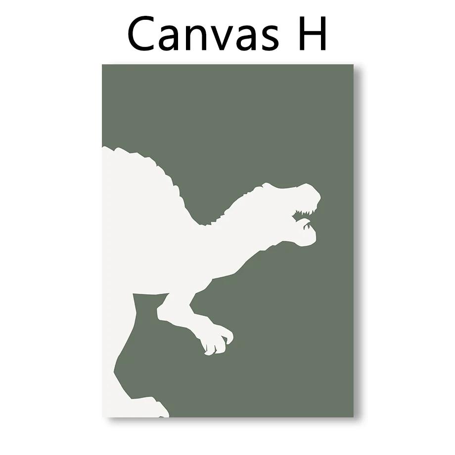 

Трицератопс Тираннозавр Маленькая мужская пещера Настенное искусство Холст Постеры Принты Следы динозавров Декор для комнаты мальчика Подарок на детский праздник 21x30cm No Framed