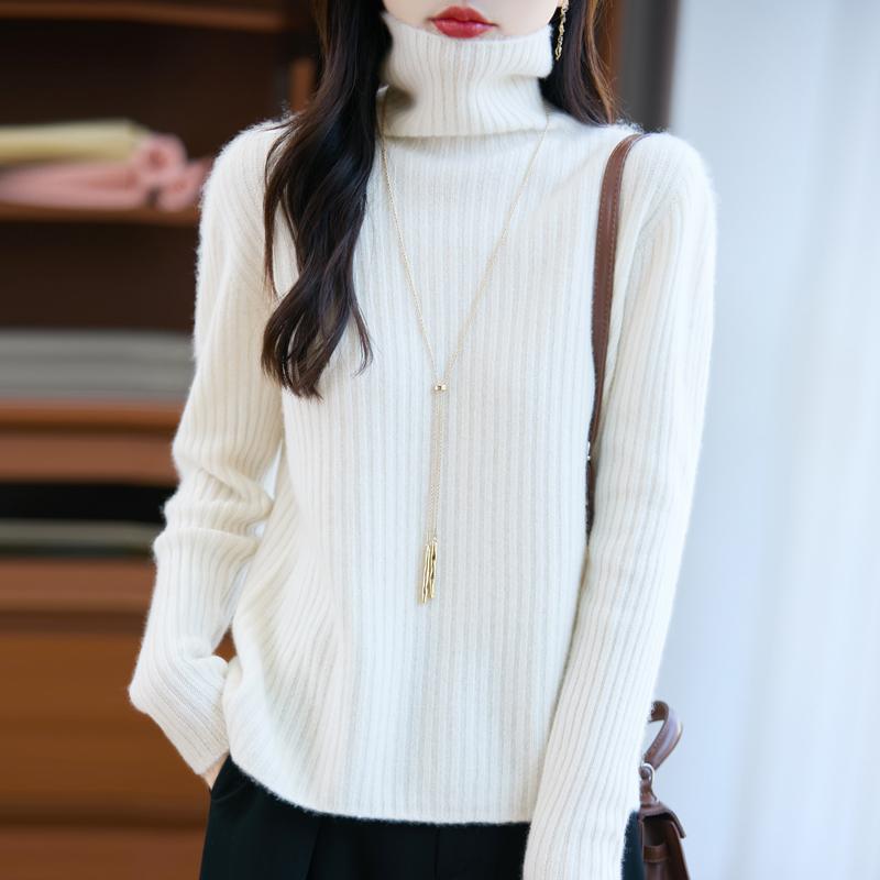 Dámský kašmírový svetr Kašmír Qinghe 30% kašmír 70% vlna podzimní a zimní pulovr hřejivý a módní