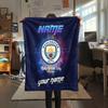 Custom Name MCFC Flannel Blanket, High Quality Comfortable for All Seasons, Home Decor, Warmth and Comfort