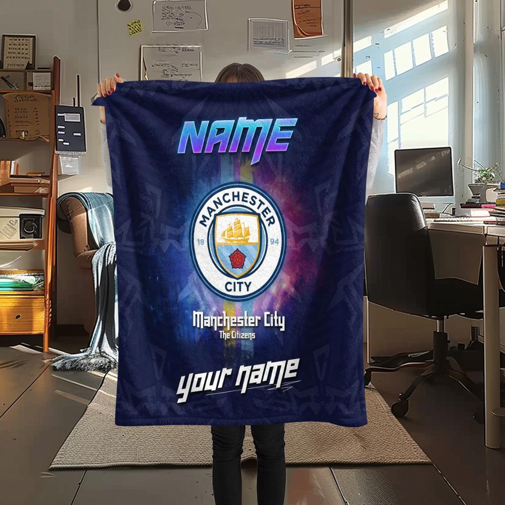 Custom Name MCFC Flannel Blanket, High Quality Comfortable for All Seasons, Home Decor, Warmth and Comfort