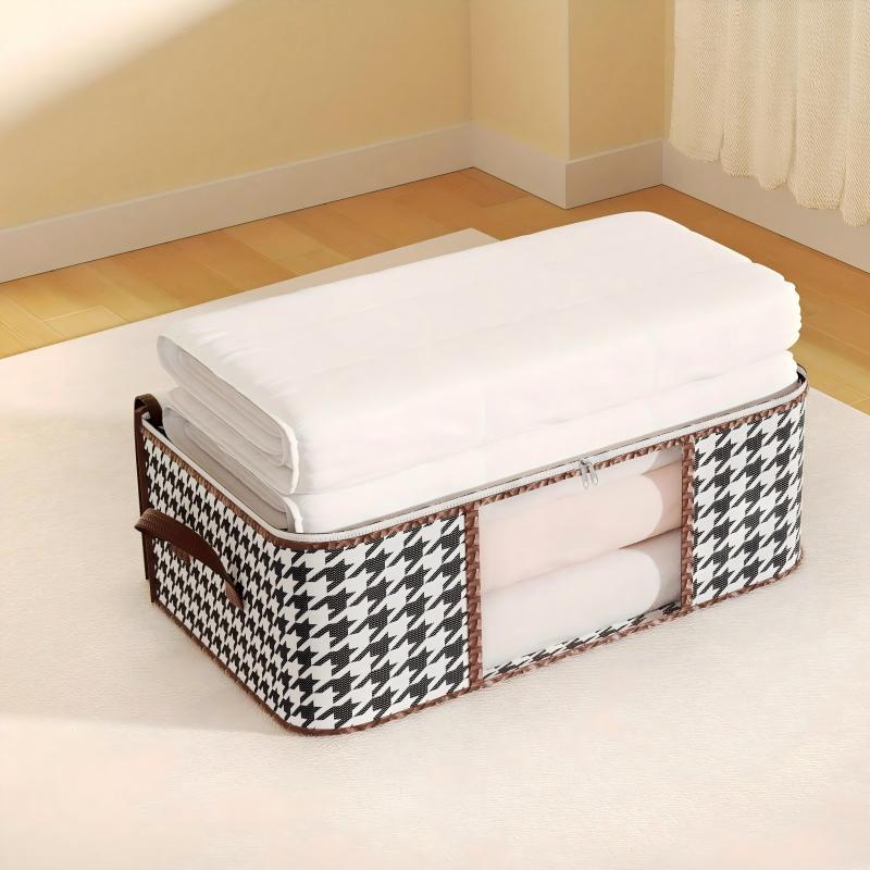 Large Foldable Dustproof Quilt & Clothes Storage Bag with Visible Design