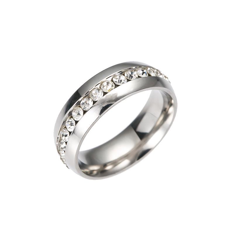 316L Edelstahl Ring Kristall Ringe Für Frauen Kreis CZ Mode Engagement Schmuck Geschenke Großhandel
