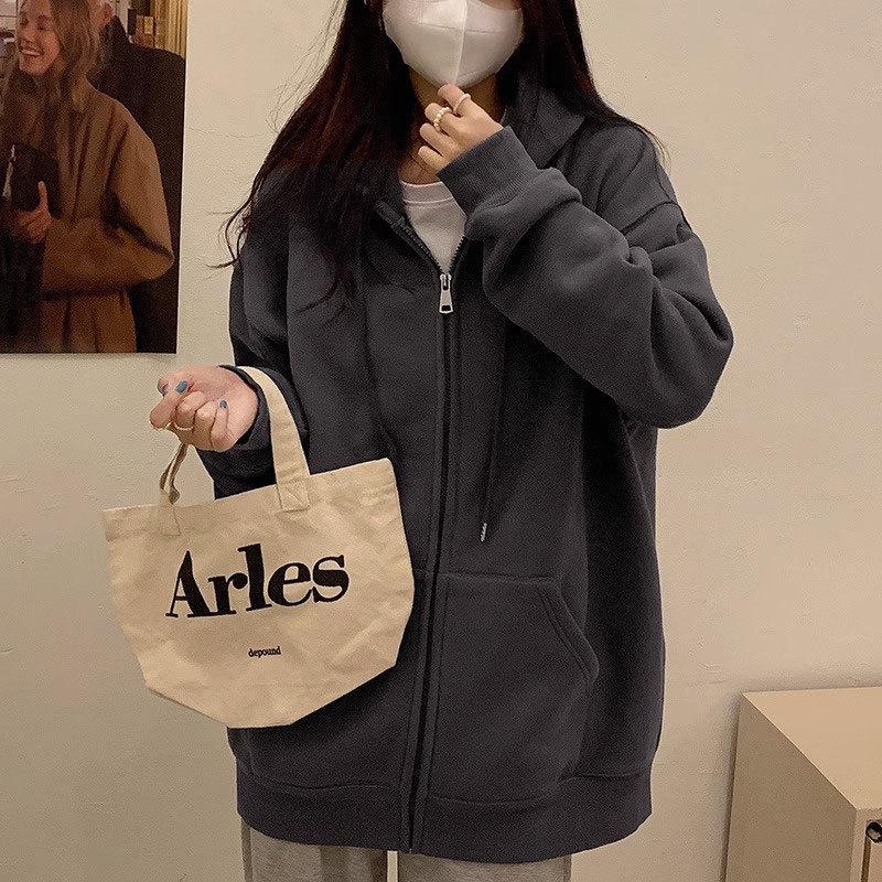 Women's Oversized Hooded Sweatshirt - New 2024 Spring/Autumn Loose Fit Cardigan