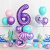 Mermaid Theme Balloon Set Printed Latex Balloon Birthday Party Scene Decoration Photo Props