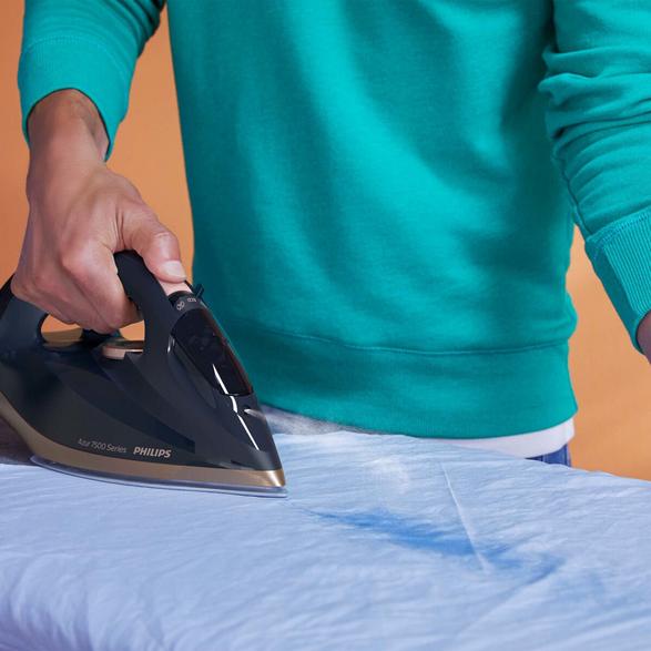 Philips dst7510/80 azur series 7500 3000 w steam iron ceramic soleplate navy blue and black