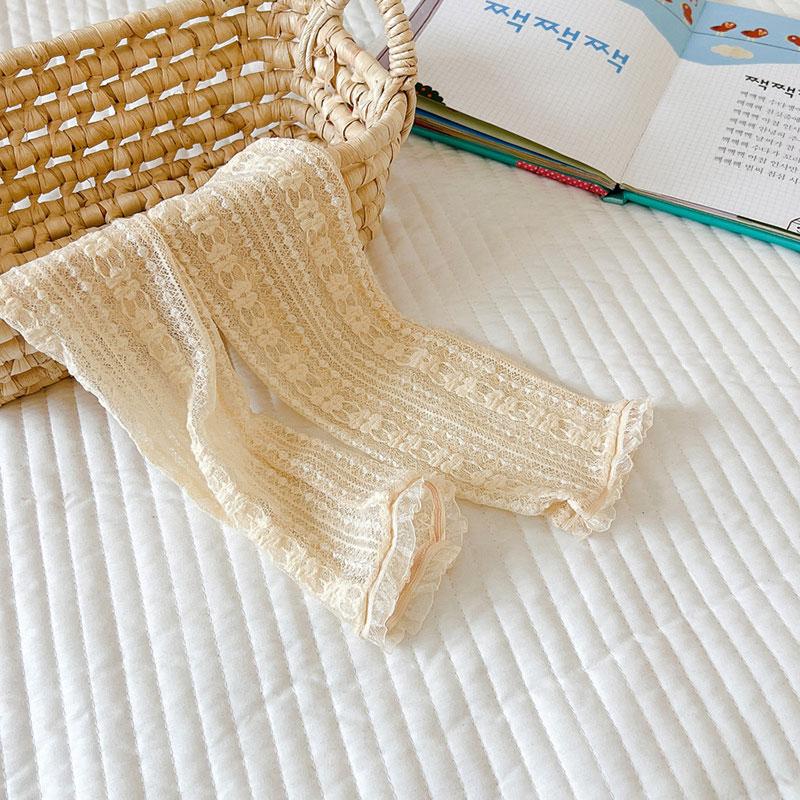 

Summer Mesh Baby Girl Socks Princess Toddler Lace Ruffle Long Sock Solid Color Cotton Breathable Kids Sock Flower Hollow Sokken 0-3Y