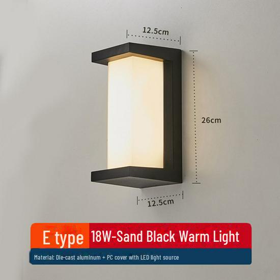Waterproof Outdoor Wall Lamp for Villa Courtyard, Balcony, and Terrace