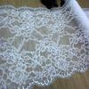 22.5cm wide White Elastic Chantilly Eyelash Sewing Lace for Lingerie, Bra, Underwear, Garment, Wedding Dress & Crafting