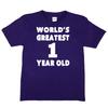 Worlds Greatest 1 Year Old 1st Birthday T-shirt Happy Birthday Tee Age 1 Gift