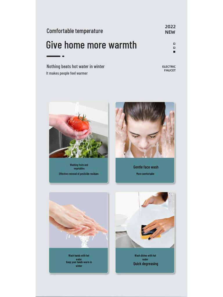 Sofort Heiß- & Kaltwasser Elektrischer Wasserhahn für Zuhause Küche